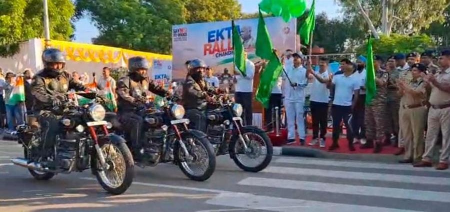 नशा मुक्ति अभियान : नशामुक्त भारत का संकल्प लेकर चंडीगढ़ से निकले चार राज्यों के 45 पुलिसकर्मी